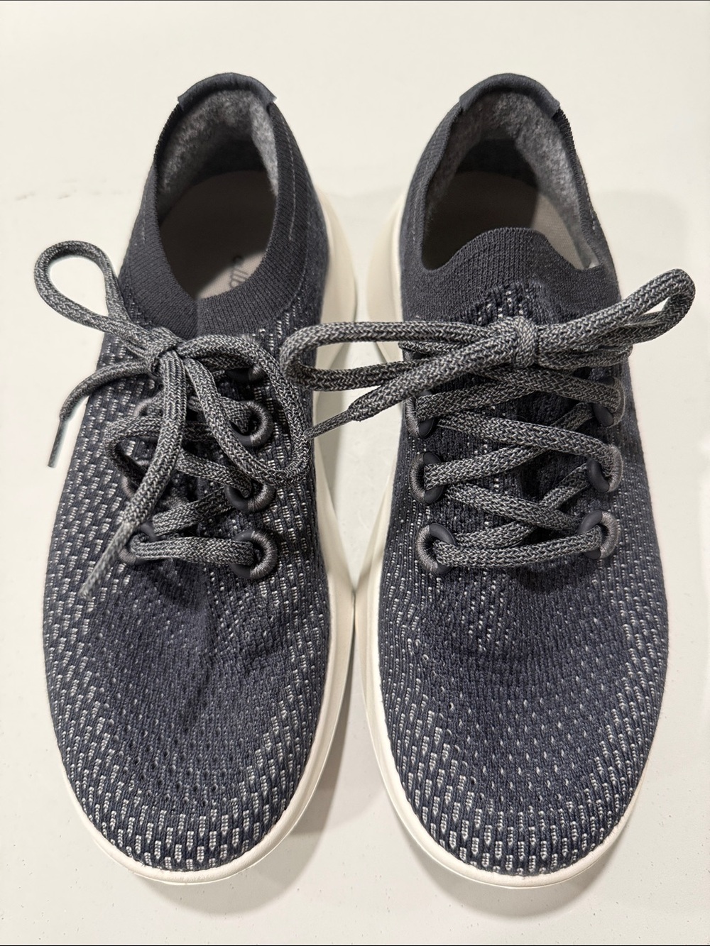 allbirds Women's Dark Blue Knit Lace-Up Sneakers